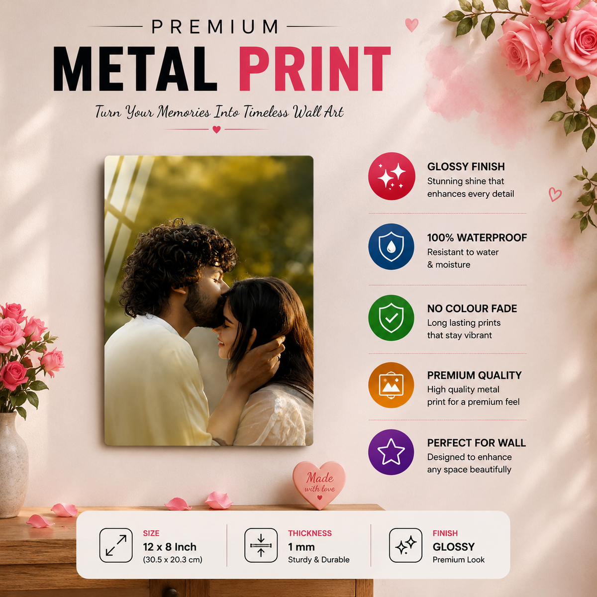 A4 HD Metal Print – personalised aluminium photo print (photo 2 of 3)