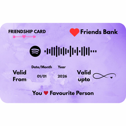Friends Metal Card – personalised friendship metal card (photo 1 of 3)