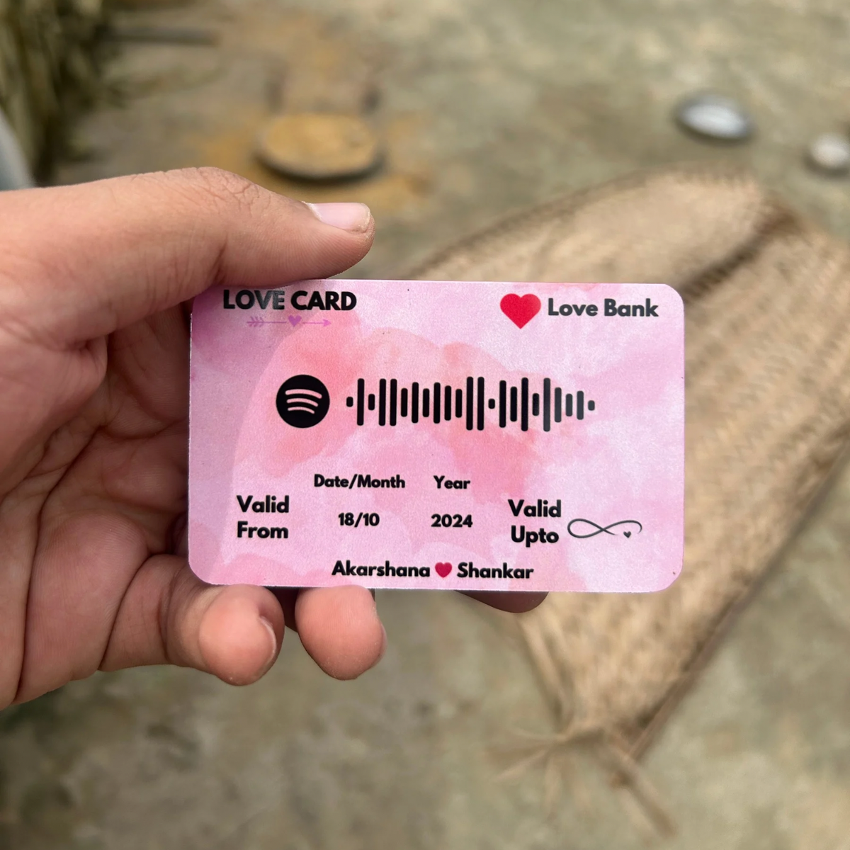 Love Metal Card – personalised 1mm metal card gift (photo 2 of 8)