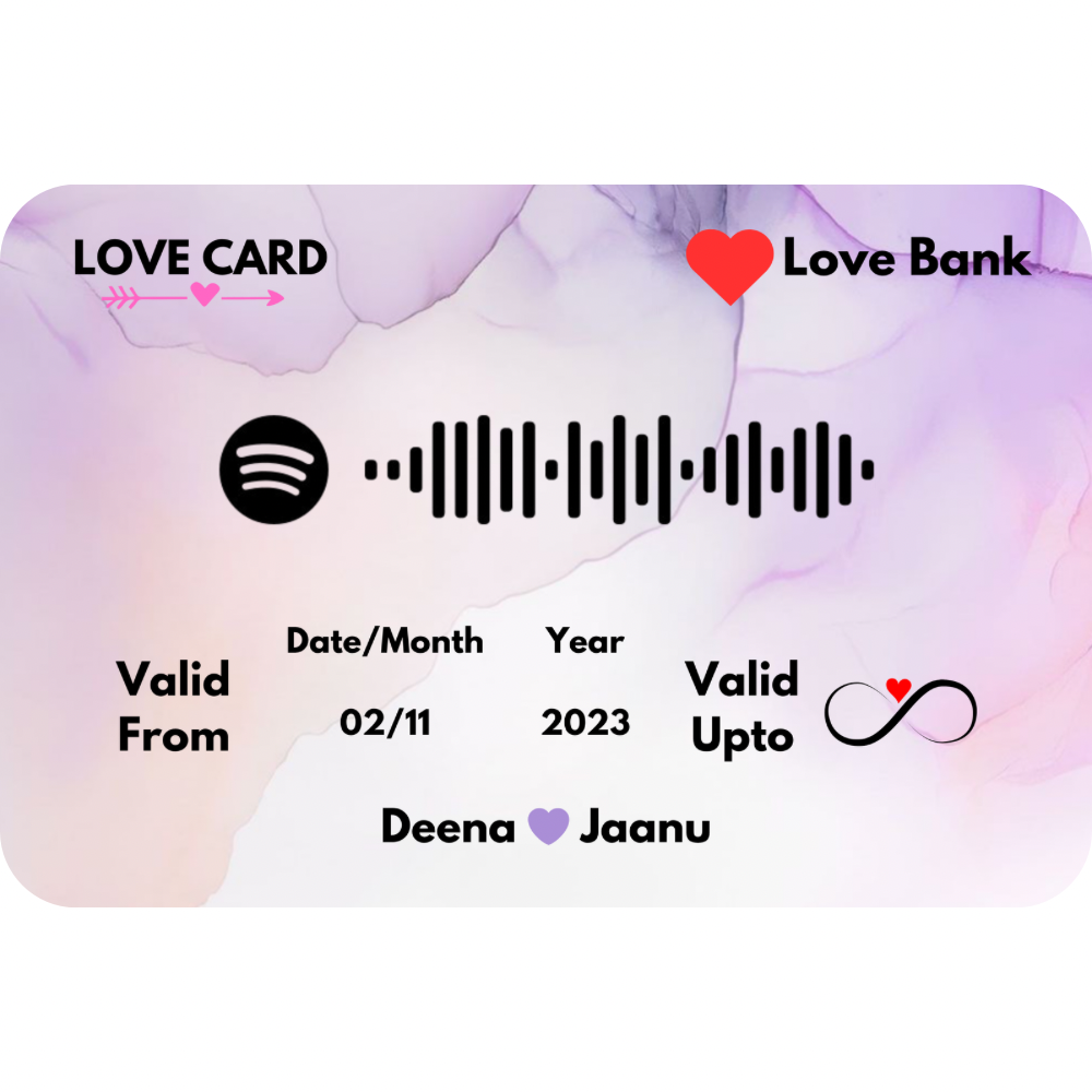 Love Metal Card – personalised 1mm metal card gift (photo 8 of 8)