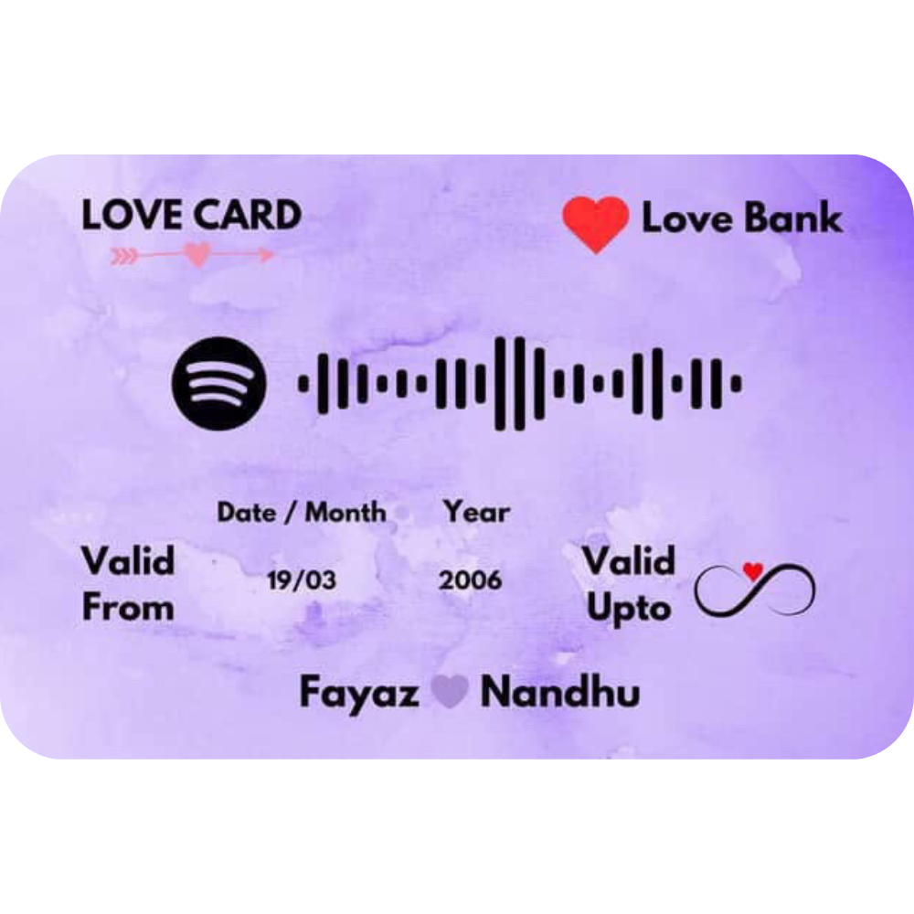 Love Metal Card – personalised 1mm metal card gift (photo 7 of 8)