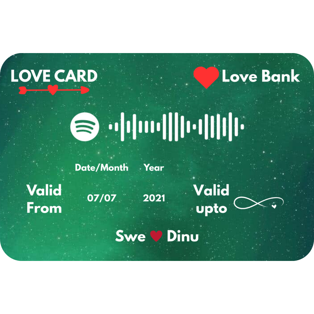 Love Metal Card – personalised 1mm metal card gift (photo 5 of 8)